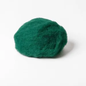 Green Ultramarine Wool for Wet Felting, Tyrolean Bergschaf