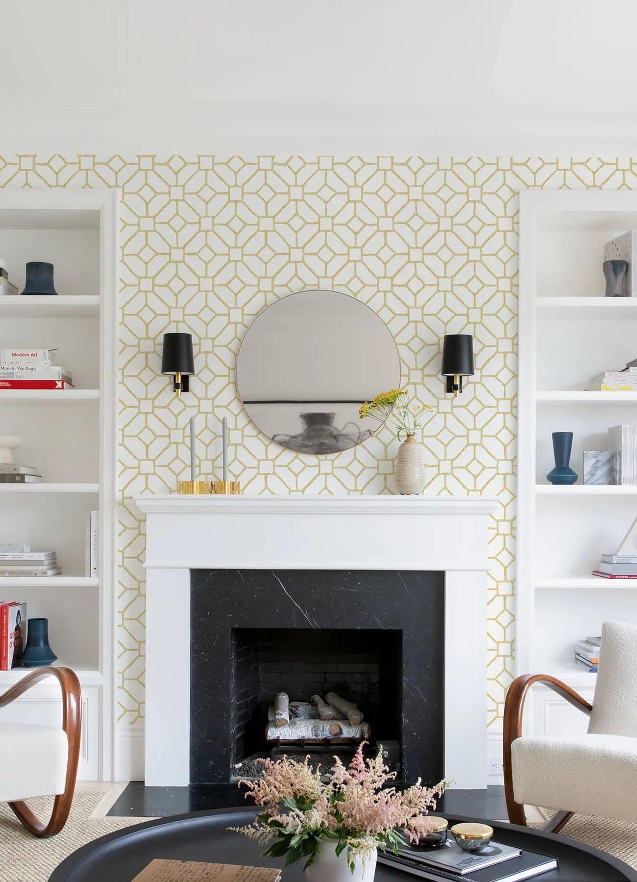 Addis Gold Trellis Wallpaper