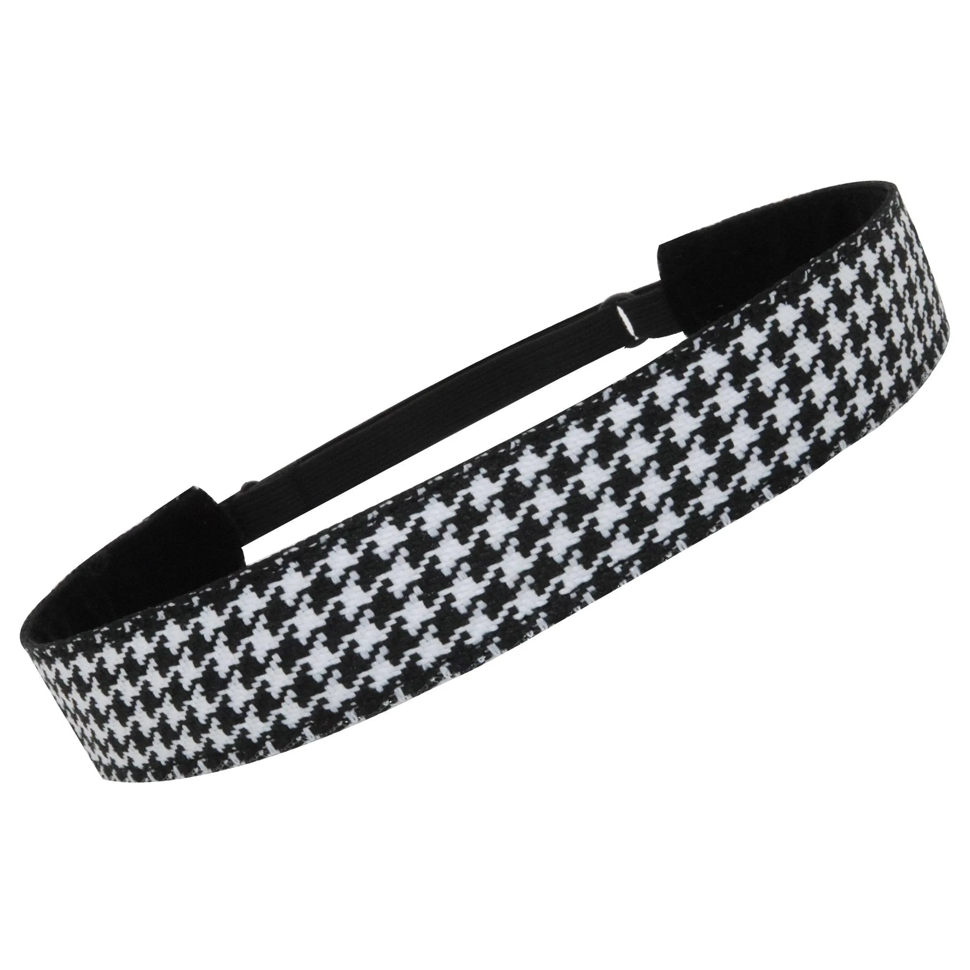 Adjustable No Slip Black & White Headband