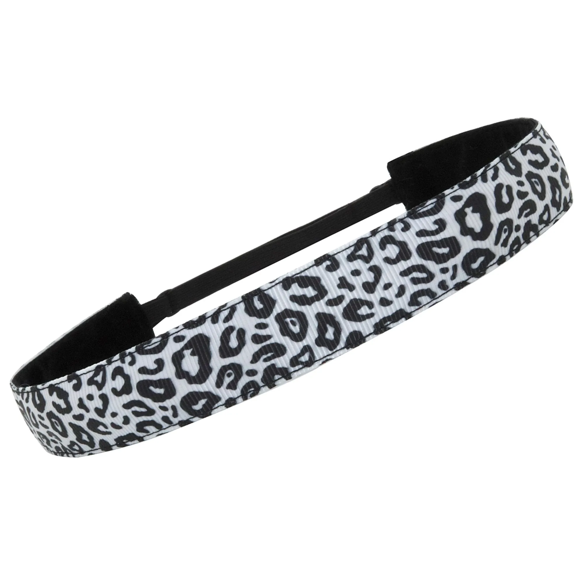 Adjustable No Slip Black & White Headband