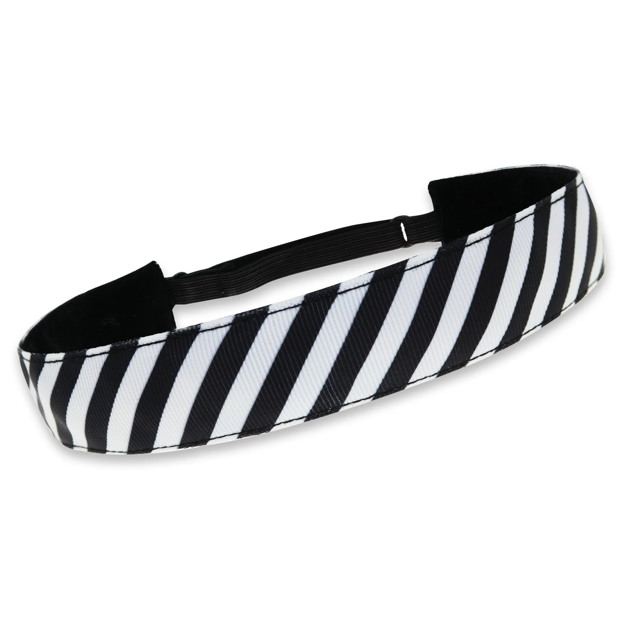 Adjustable No Slip Black & White Headband