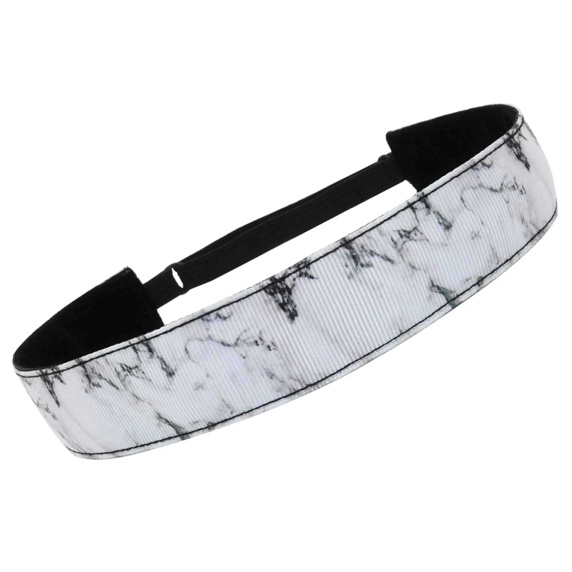 Adjustable No Slip Black & White Headband