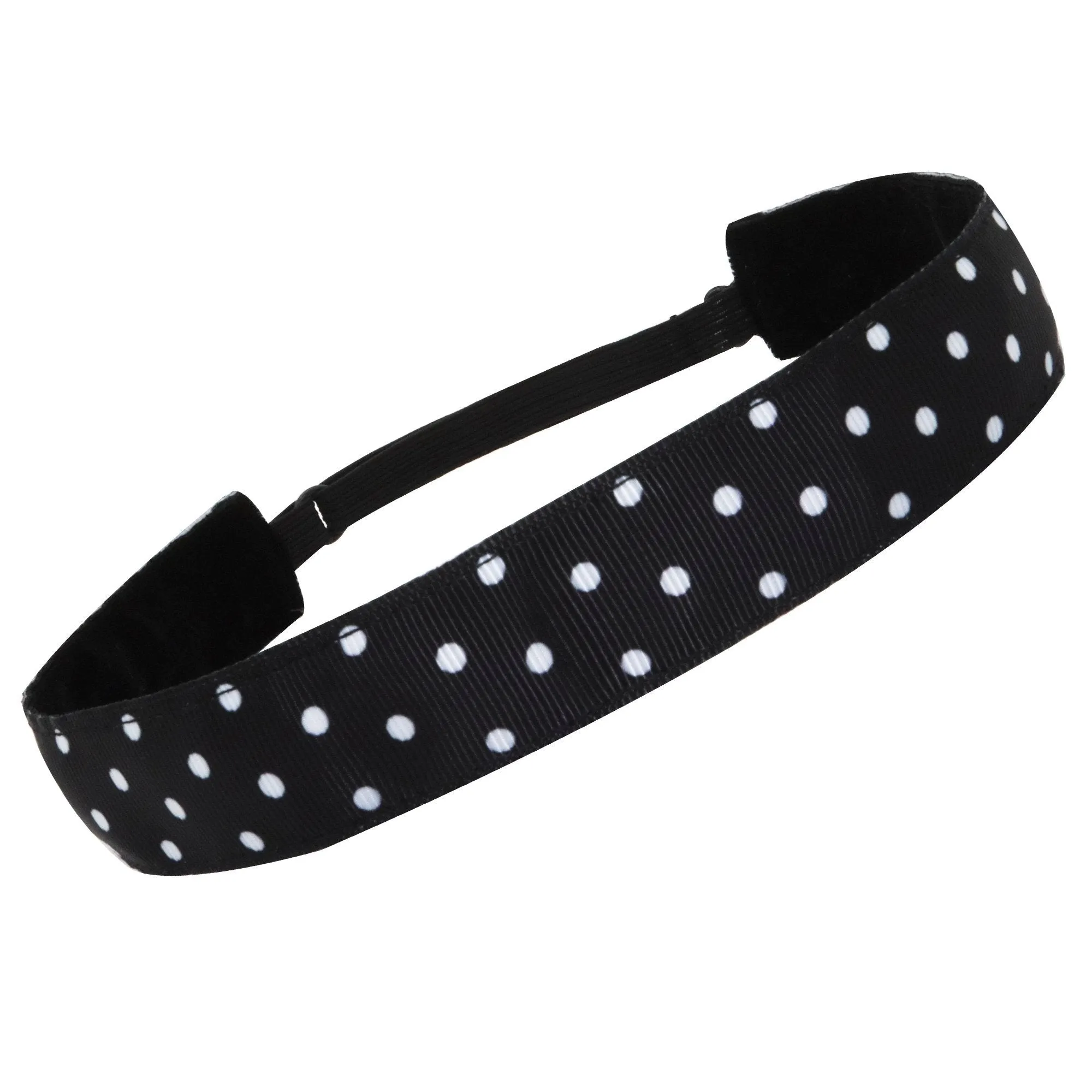 Adjustable No Slip Black & White Headband