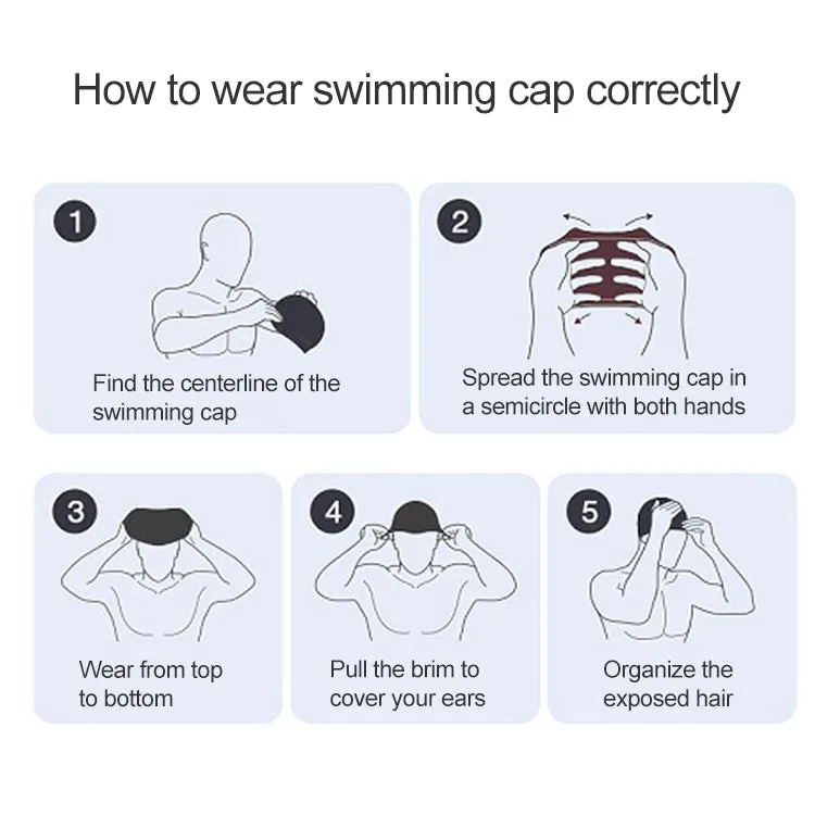 Adult Solid Color Waterproof Silicone Swimming Cap(Silver)