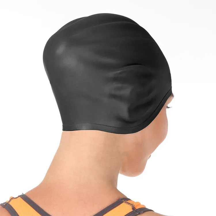 Adult Solid Color Waterproof Silicone Swimming Cap(Silver)