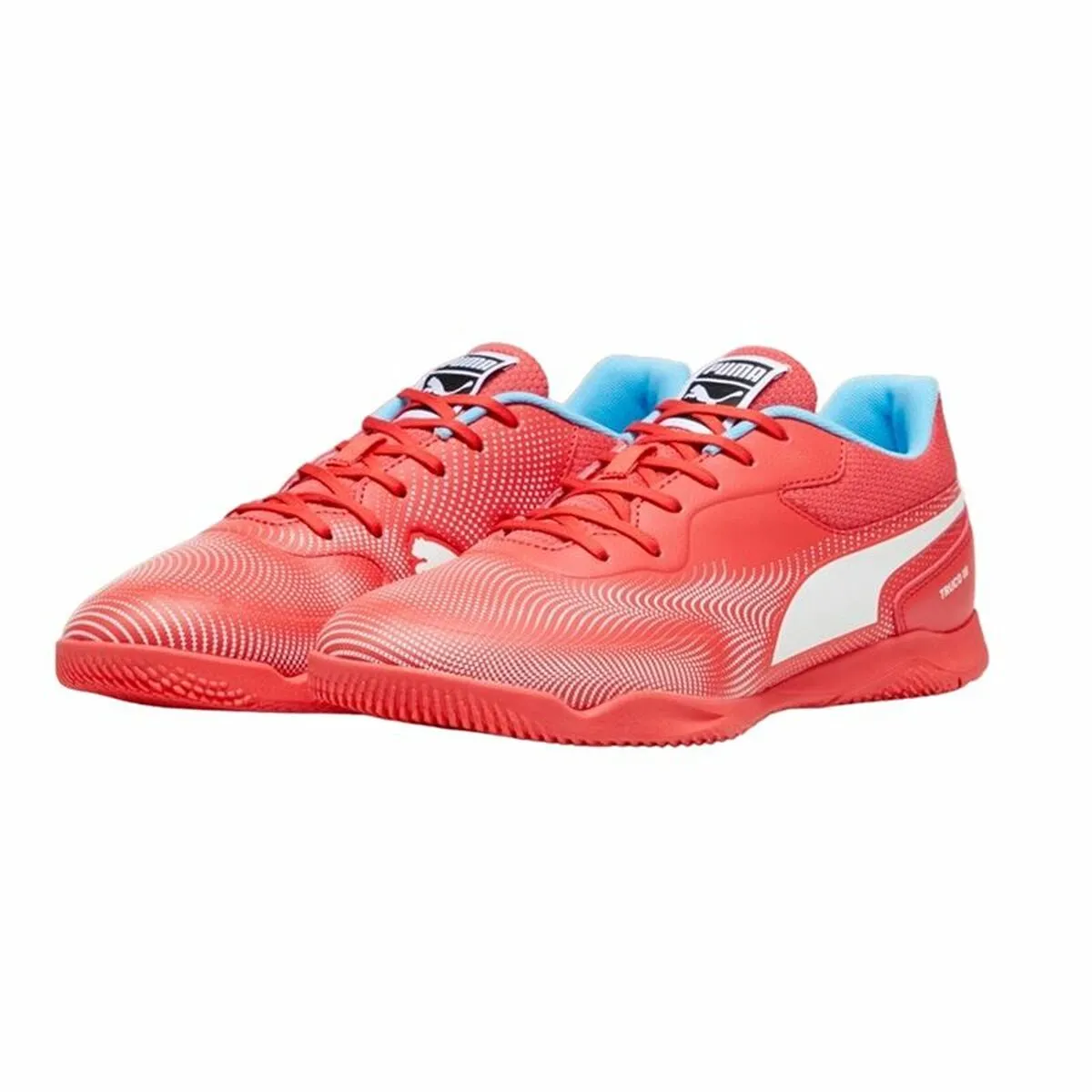 Adult's Indoor Football Shoes Puma Truco II White Red Unisex