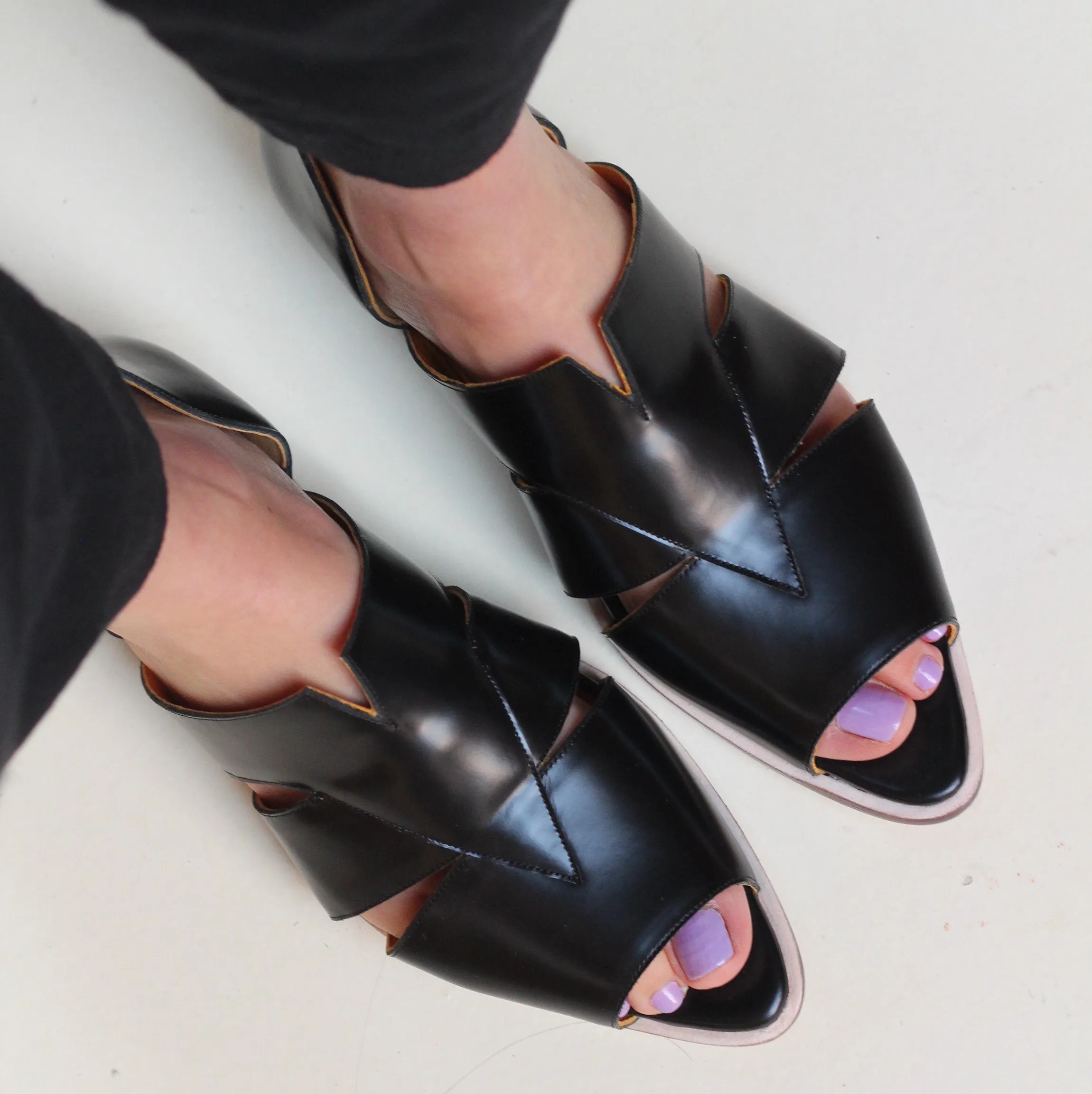 Agatha Black Sandals