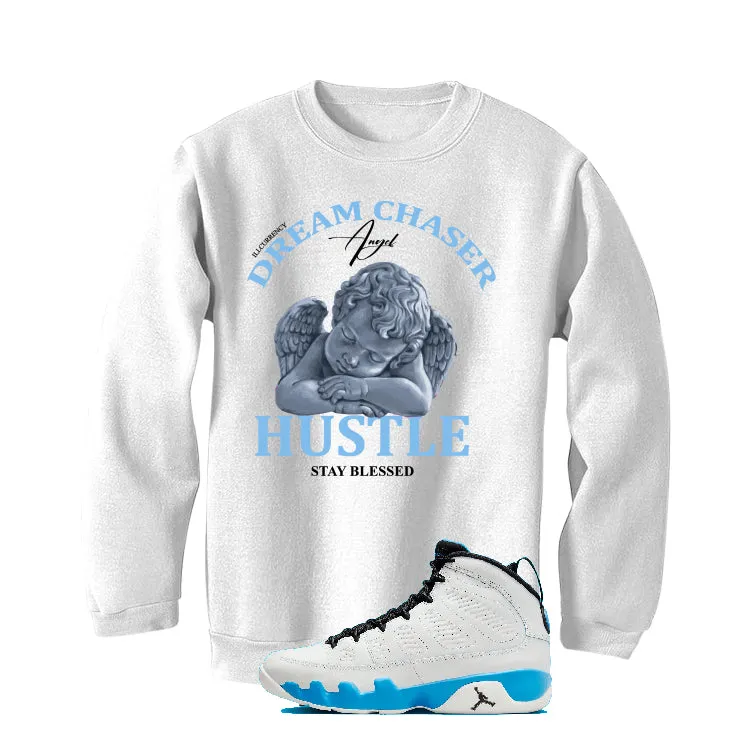 Air Jordan 9 “Powder Blue” | illcurrency White T-Shirt (Dream Chaser Angel)