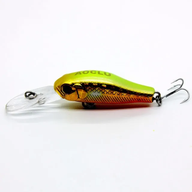 AOCLU wobblers Jerkbait 7 Colors 35cm 2.4g Hard Bait Minnow Crank Fishing lures Bass Fresh Salt water 14# VMC hooks