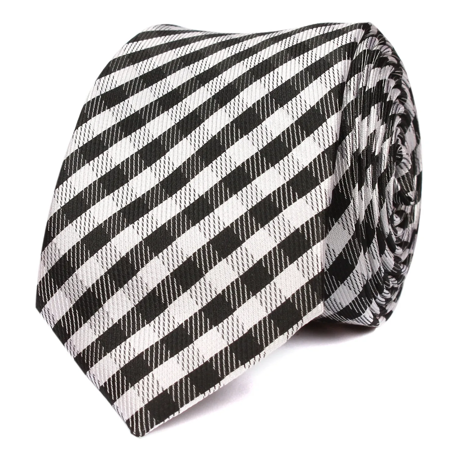 Black Gingham Skinny Tie