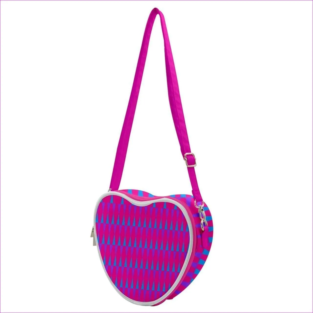 Candy Checkered Heart Shoulder Bag