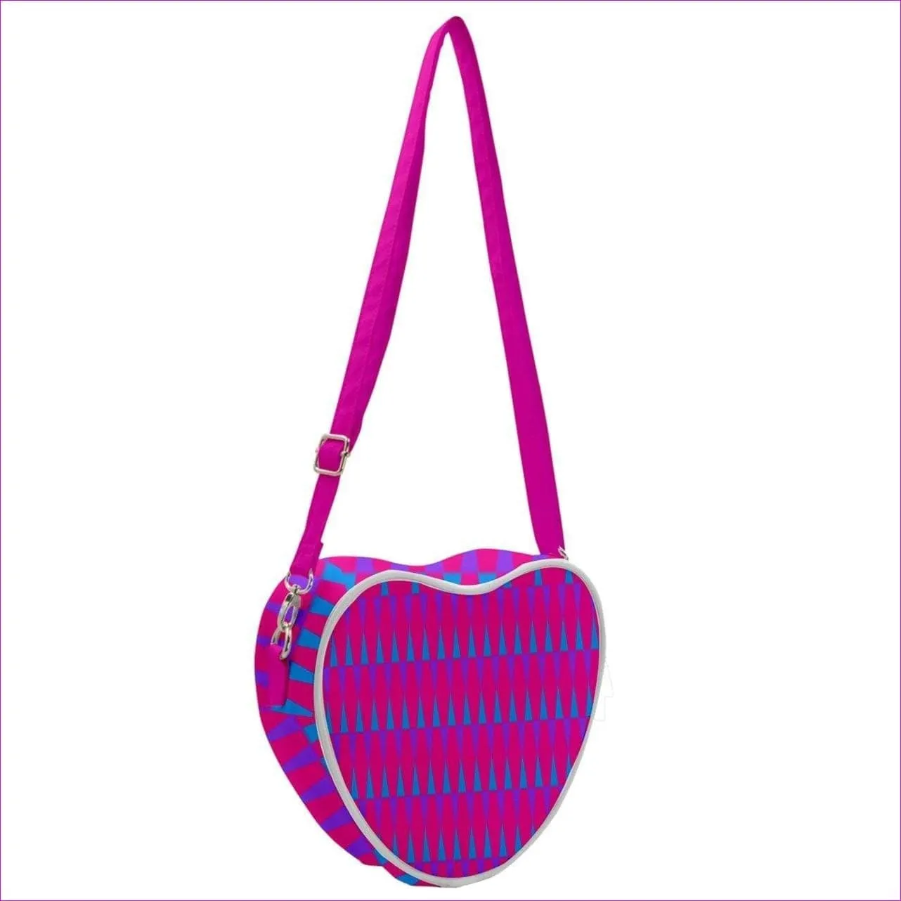 Candy Checkered Heart Shoulder Bag