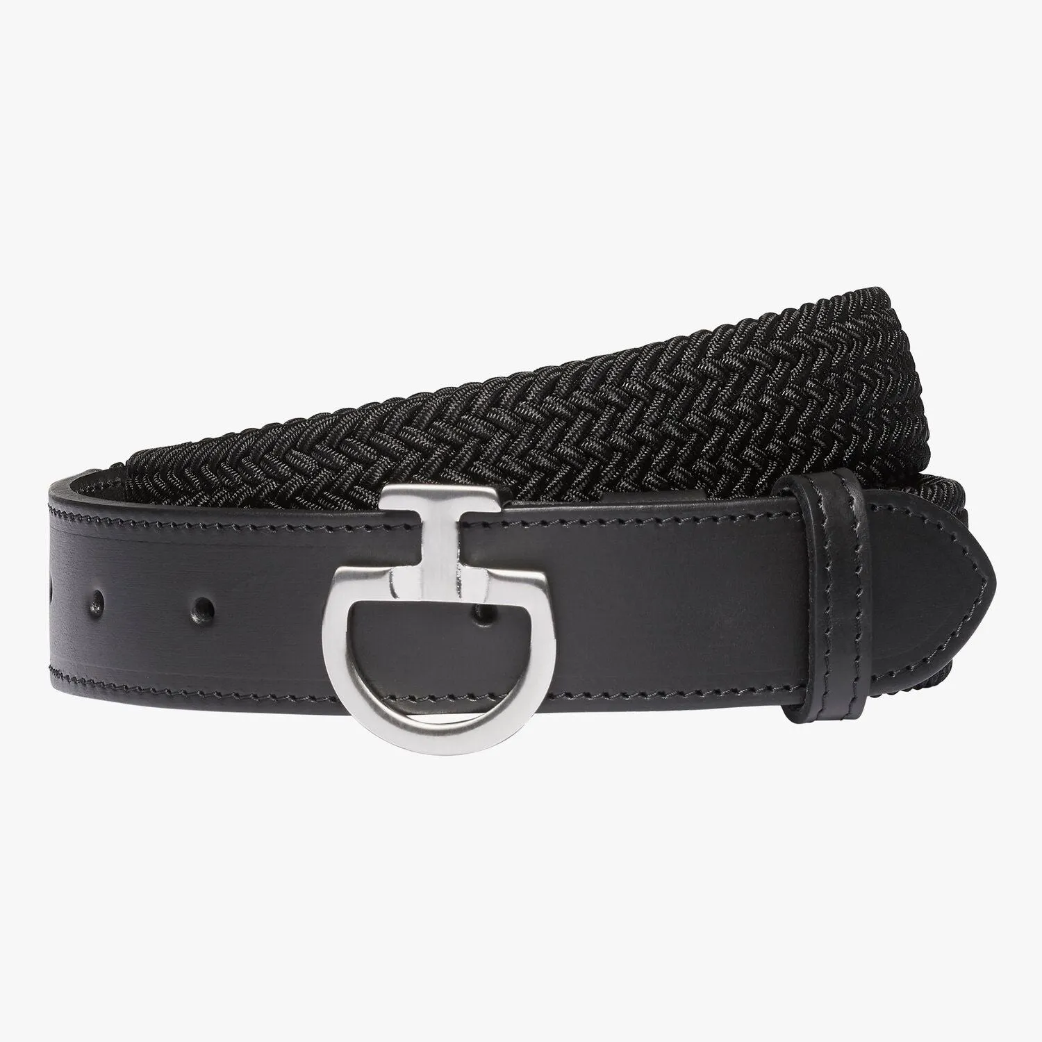 Cavalleria Toscana Ladies CT Clasp Elastic Belt - Black