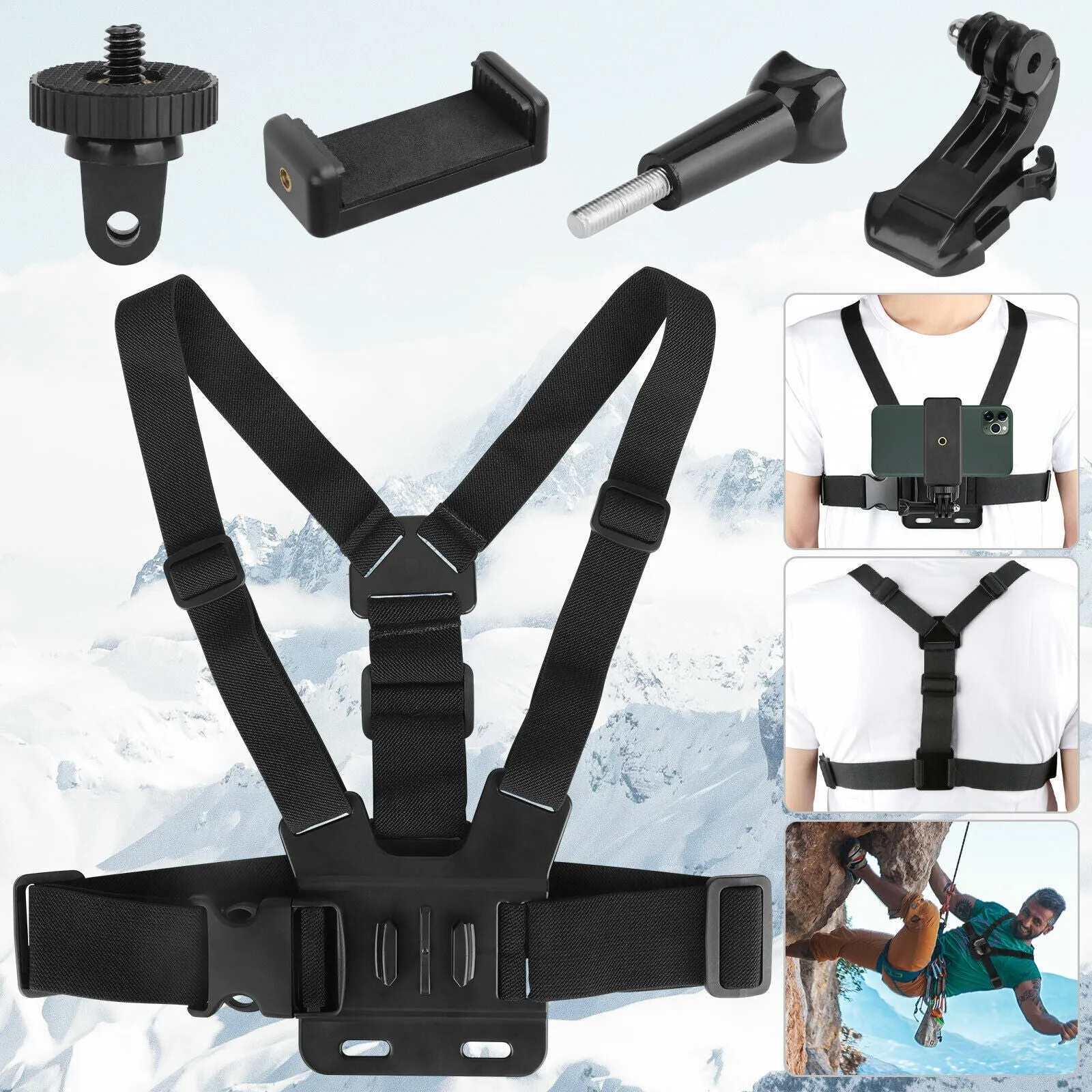 Chest Harness Body Strap Mount – Adventure-Ready POV Filming for Families