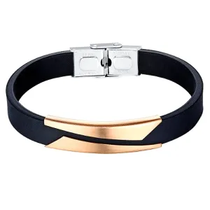 Classy Men Rose Gold Geometric Band Bracelet