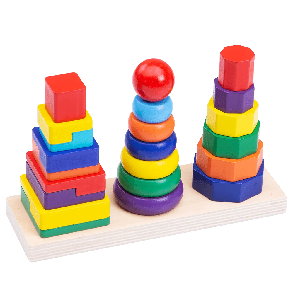 Colour Stacker - Wooden Stacking Toy