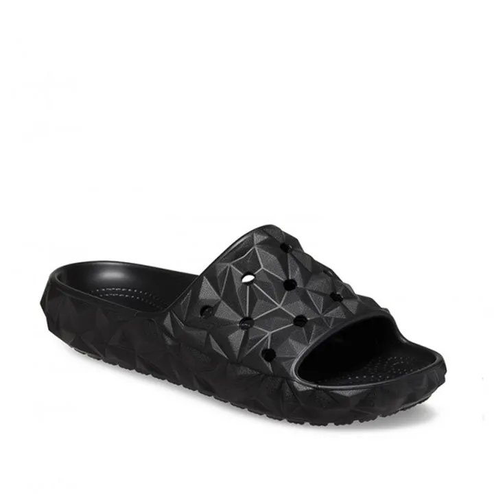 CROCS GEOMETRIC BLACK SLIDES