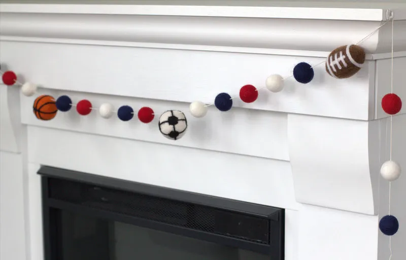 Custom Sports Balls Garland PICK YOUR COLORS