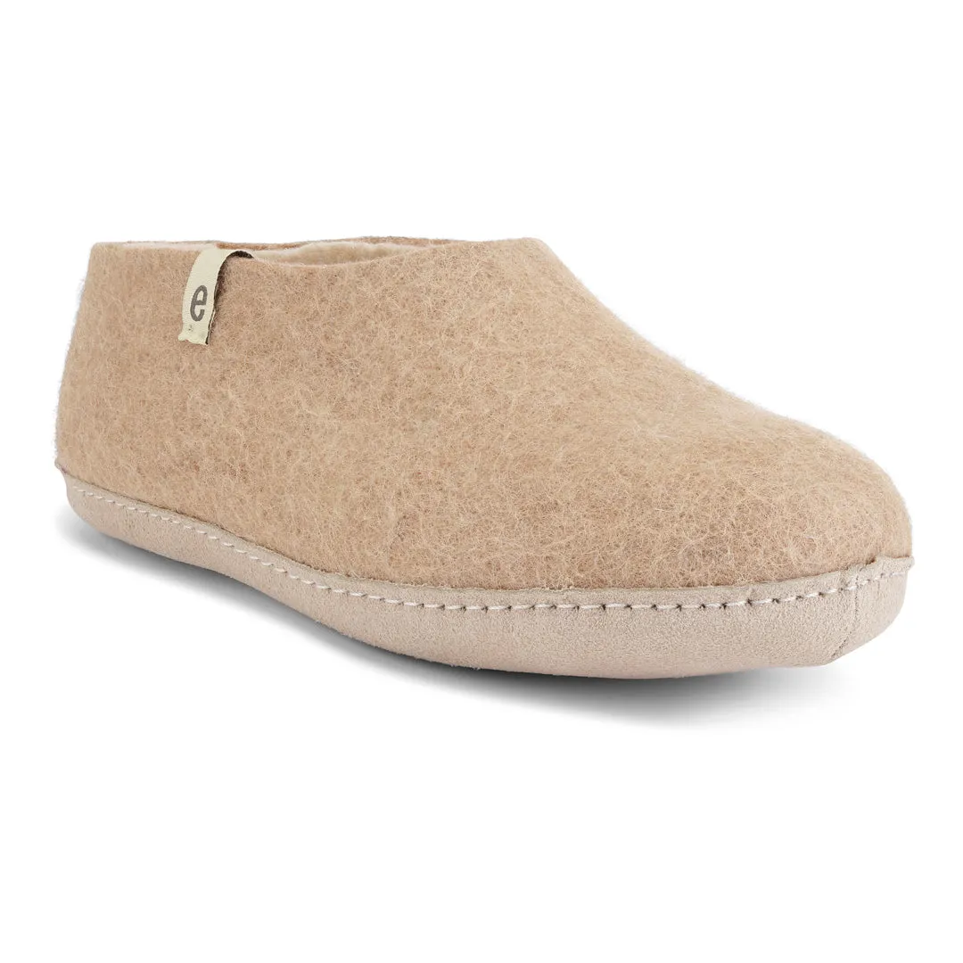 Egos Felted Wool Slipper Boots, Beige