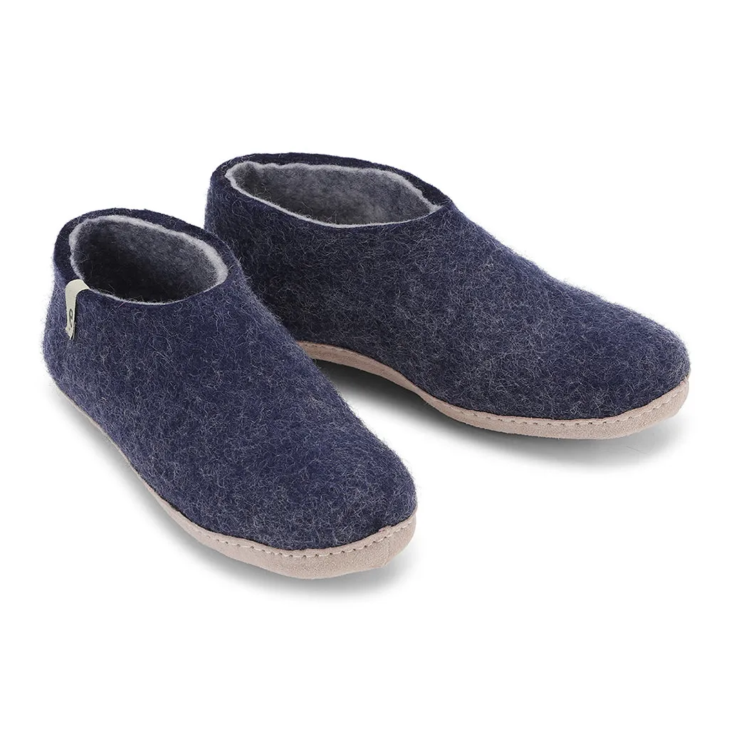 Egos Felted Wool Slipper Boots, Blue