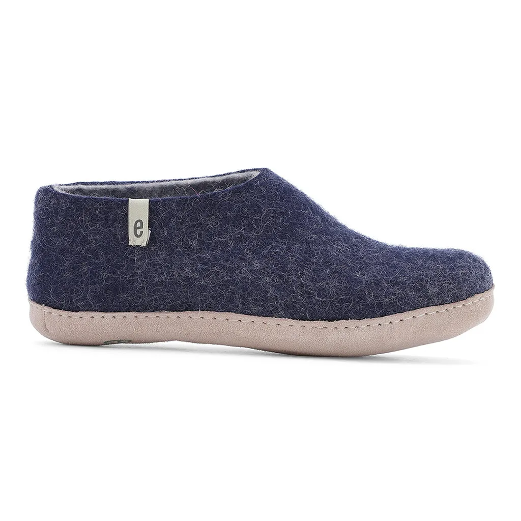 Egos Felted Wool Slipper Boots, Blue