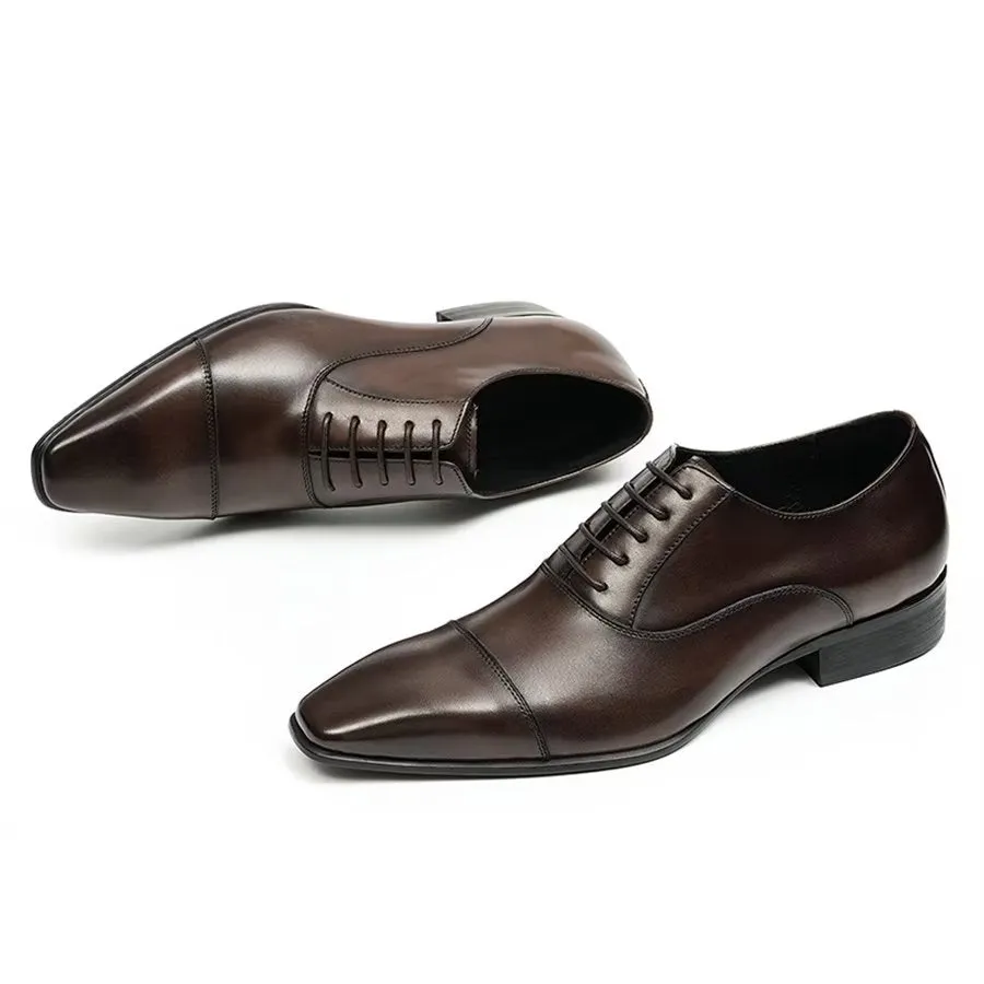 Elegant Carved British Leather Corporate Shoes