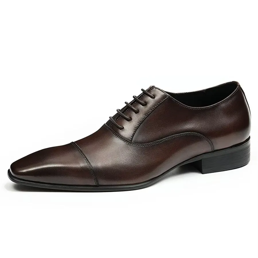 Elegant Carved British Leather Corporate Shoes