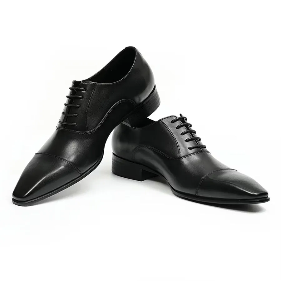 Elegant Carved British Leather Corporate Shoes