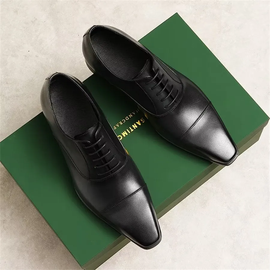 Elegant Carved British Leather Corporate Shoes