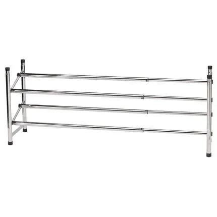 Expandable Shoe Rack in Chrome Finish