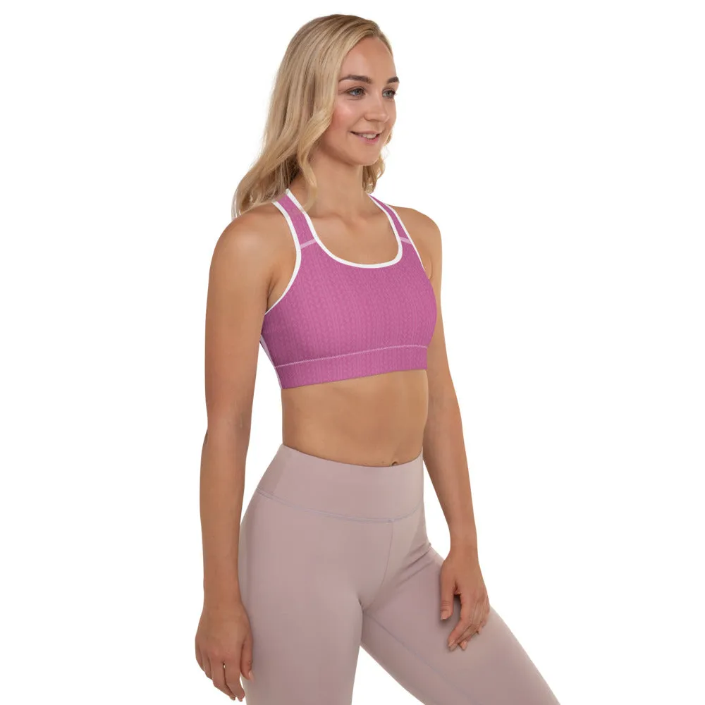 Fuchsia Bloom Padded Sports Bra