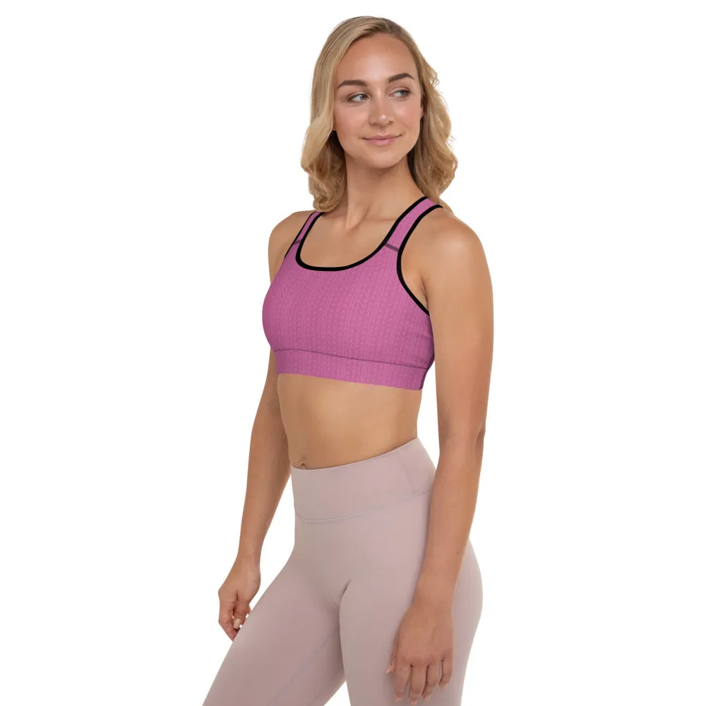 Fuchsia Bloom Padded Sports Bra