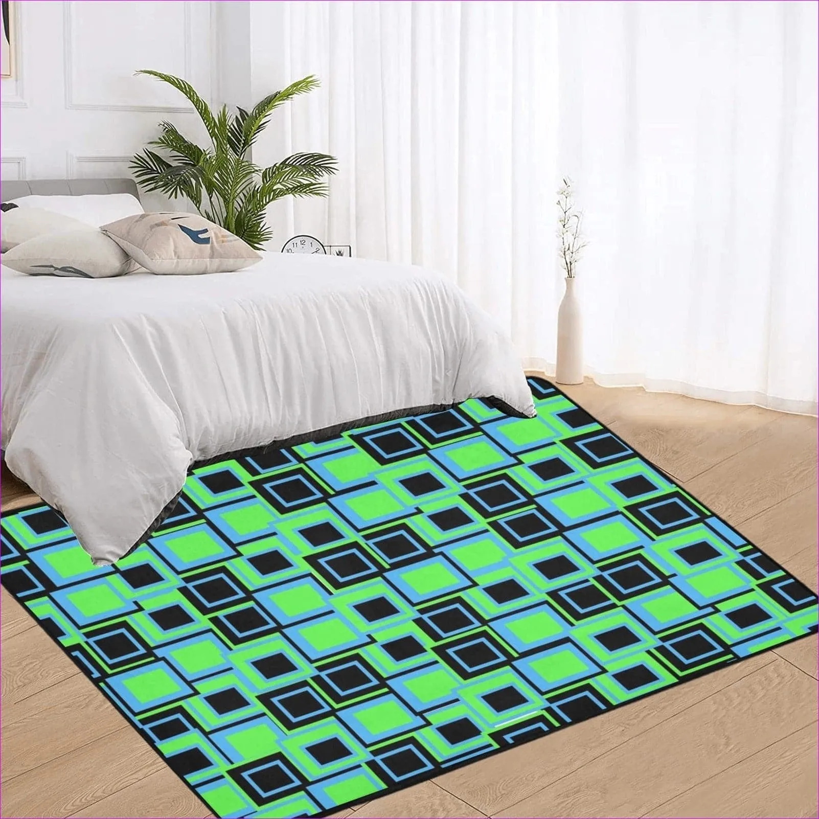 Funky² Area Rug with Black Binding 7'x5'