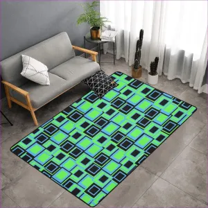 Funky² Area Rug with Black Binding 7'x5'