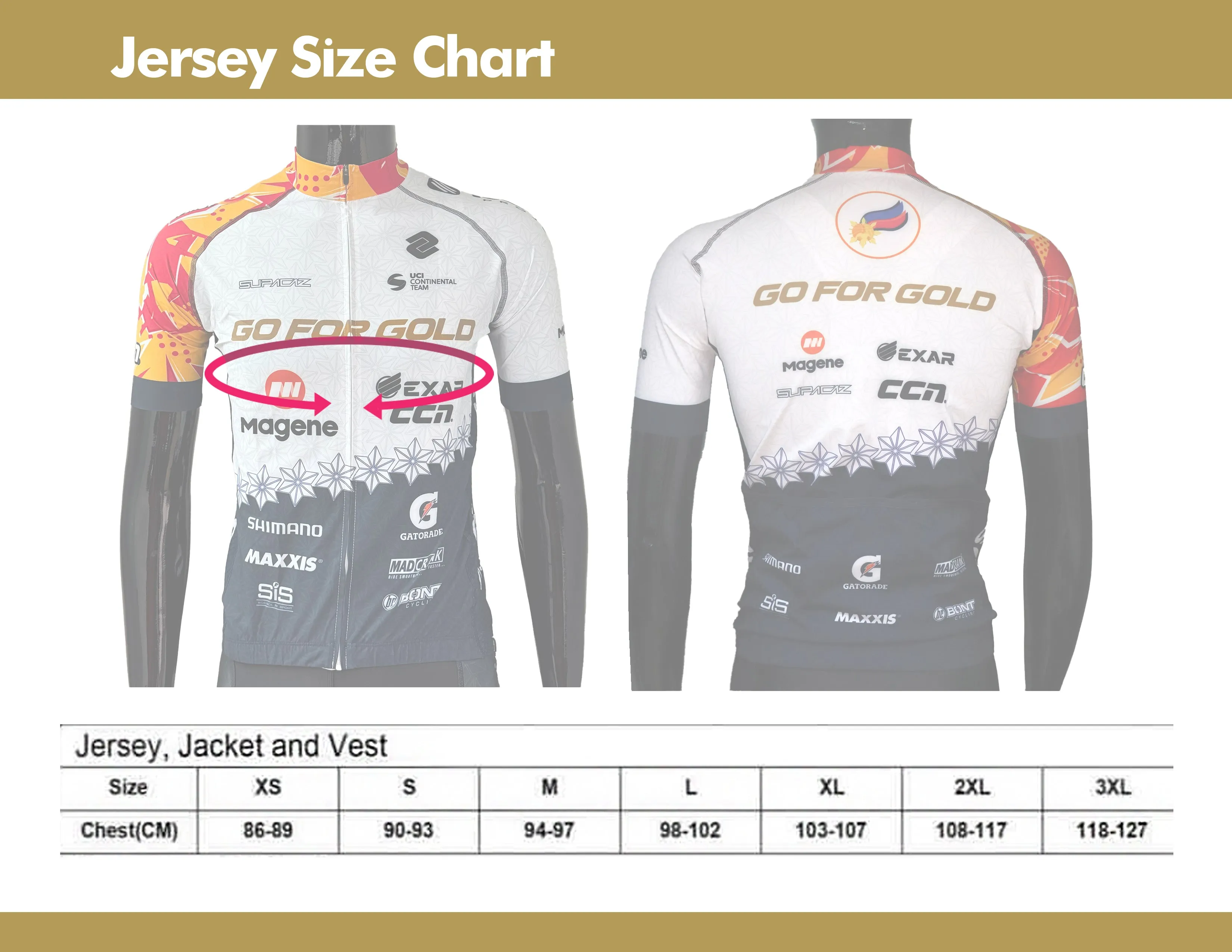 Go For Gold 2024 - White Retail Jersey by CCN