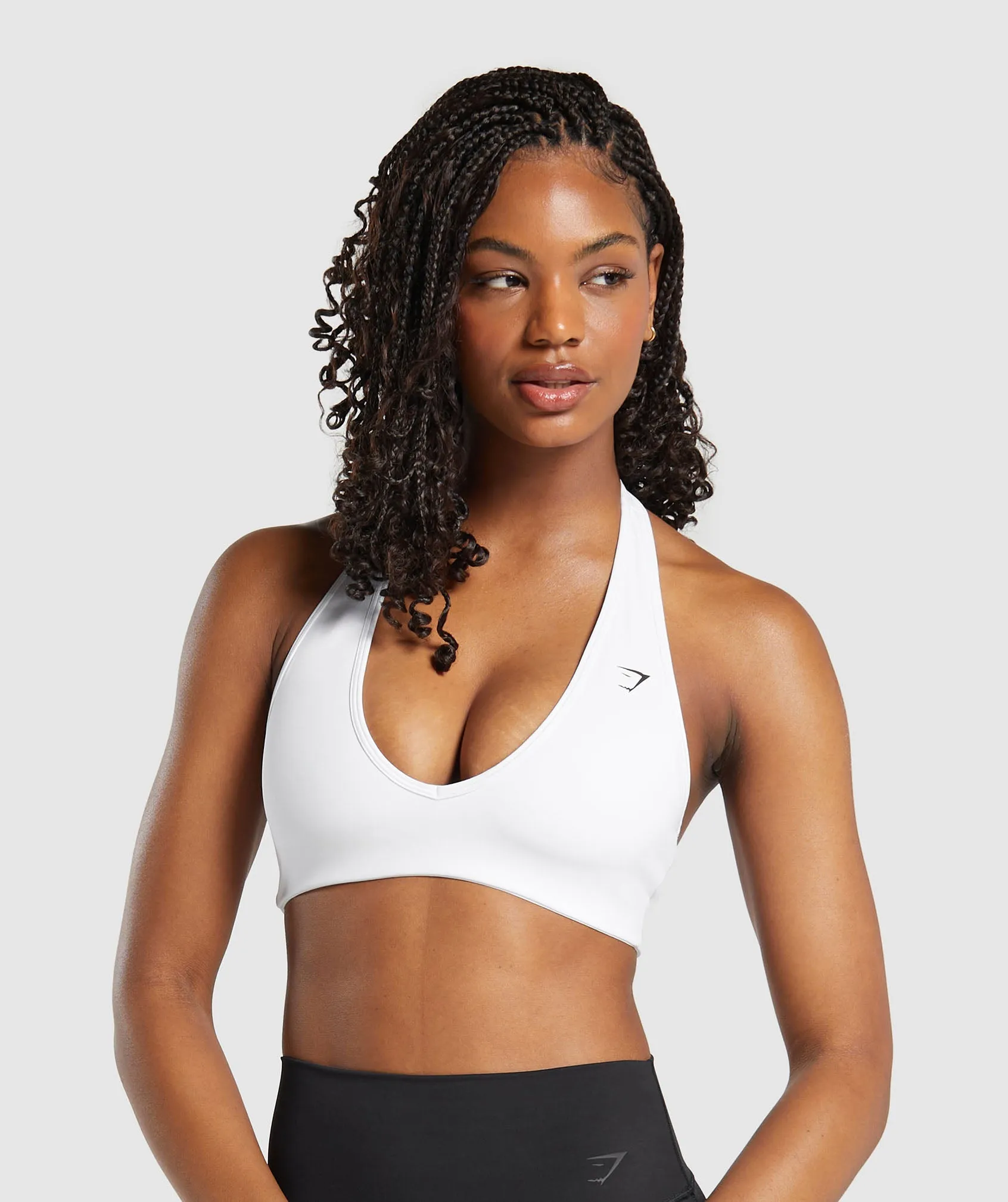 Gymshark Halterneck Sports Bra - White