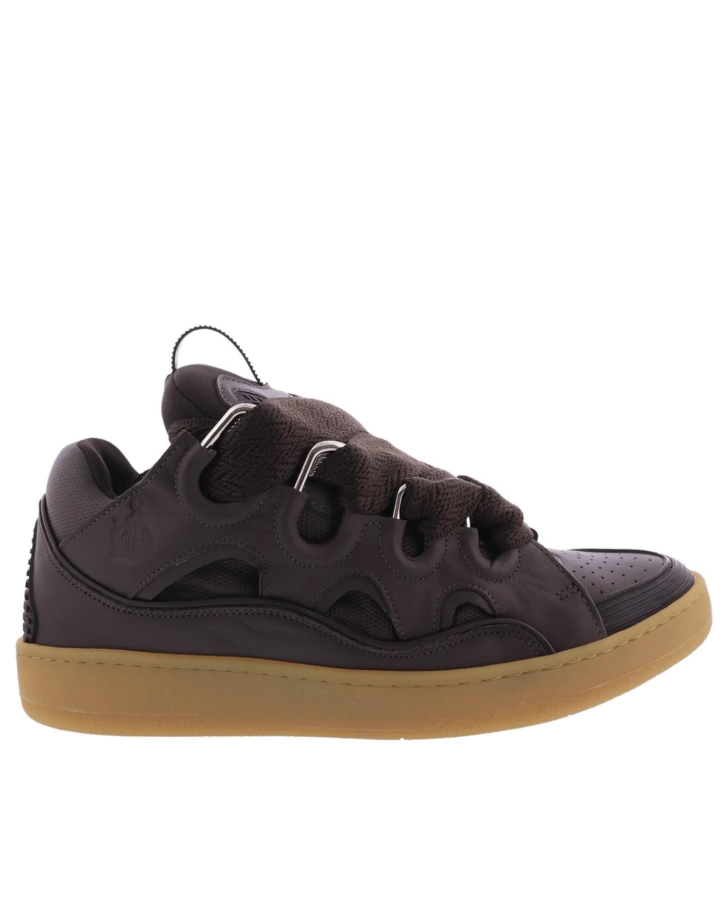 Heren Curb Sneaker Bruin