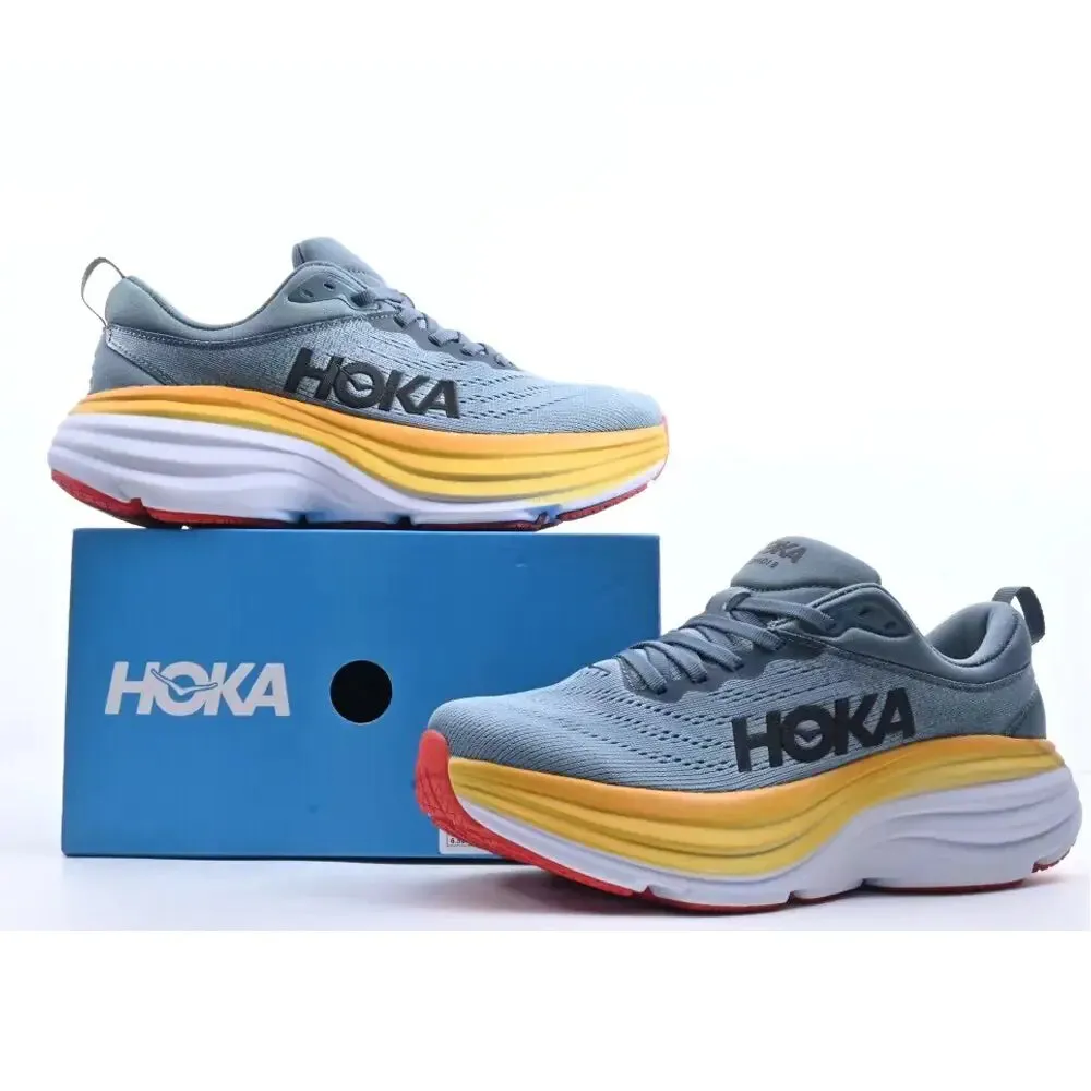 HOKA Bondi 8 Sport Running Shoes: Breathable, Anti-Slip Cushioning for Men and Women