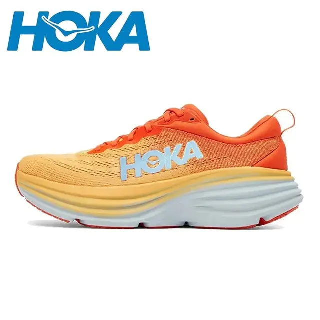 HOKA Bondi 8 Sport Running Shoes: Breathable, Anti-Slip Cushioning for Men and Women