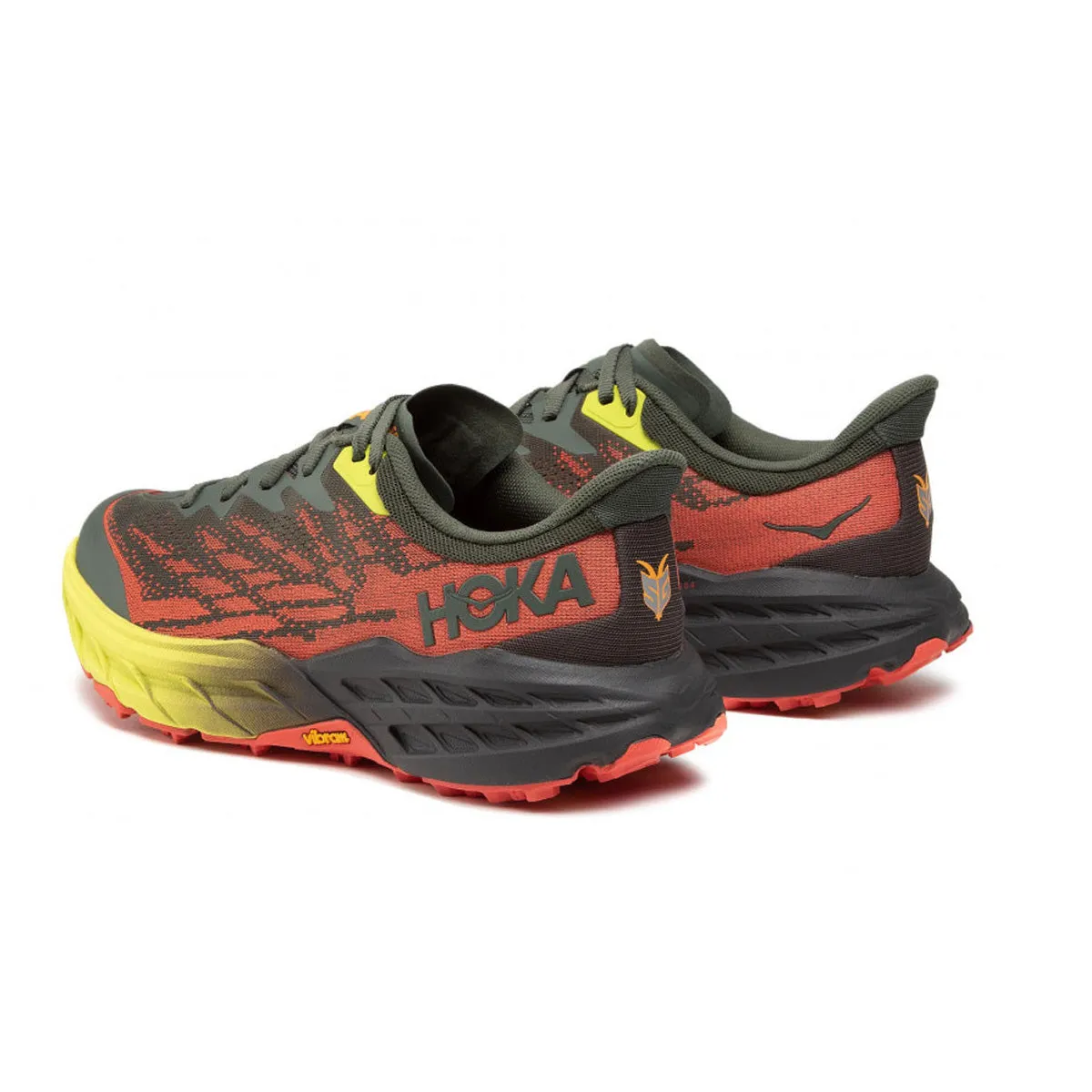 Hoka Speedgoat 5 Mens | Thyme / Fiesta