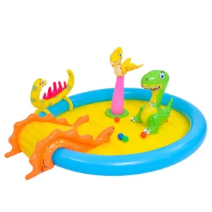 Home Large Cartoon Animal Drama Pool Water Spray Inflatable Swimming Pool Slide Pool( Dinosaur)