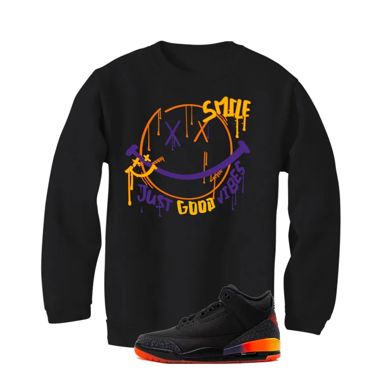 J Balvin x Air Jordan 3 Rio Black T-Shirt (Smile)