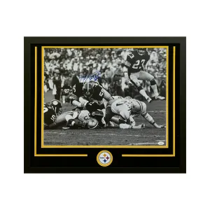 Jack Lambert HOF 90 Hand Signed & Framed Pittsburgh Steelers 16x20 Football Photo