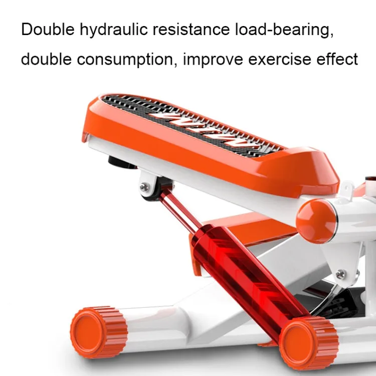 JDHTBJ Double Hydraulic Load Bearing Indoor Small Stepper, Color: Orange