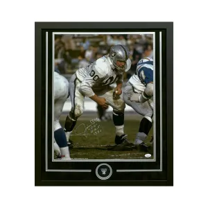 Jim Otto HOF 1980 Hand Signed & Framed Oakland Raiders 16x20 Football Photo