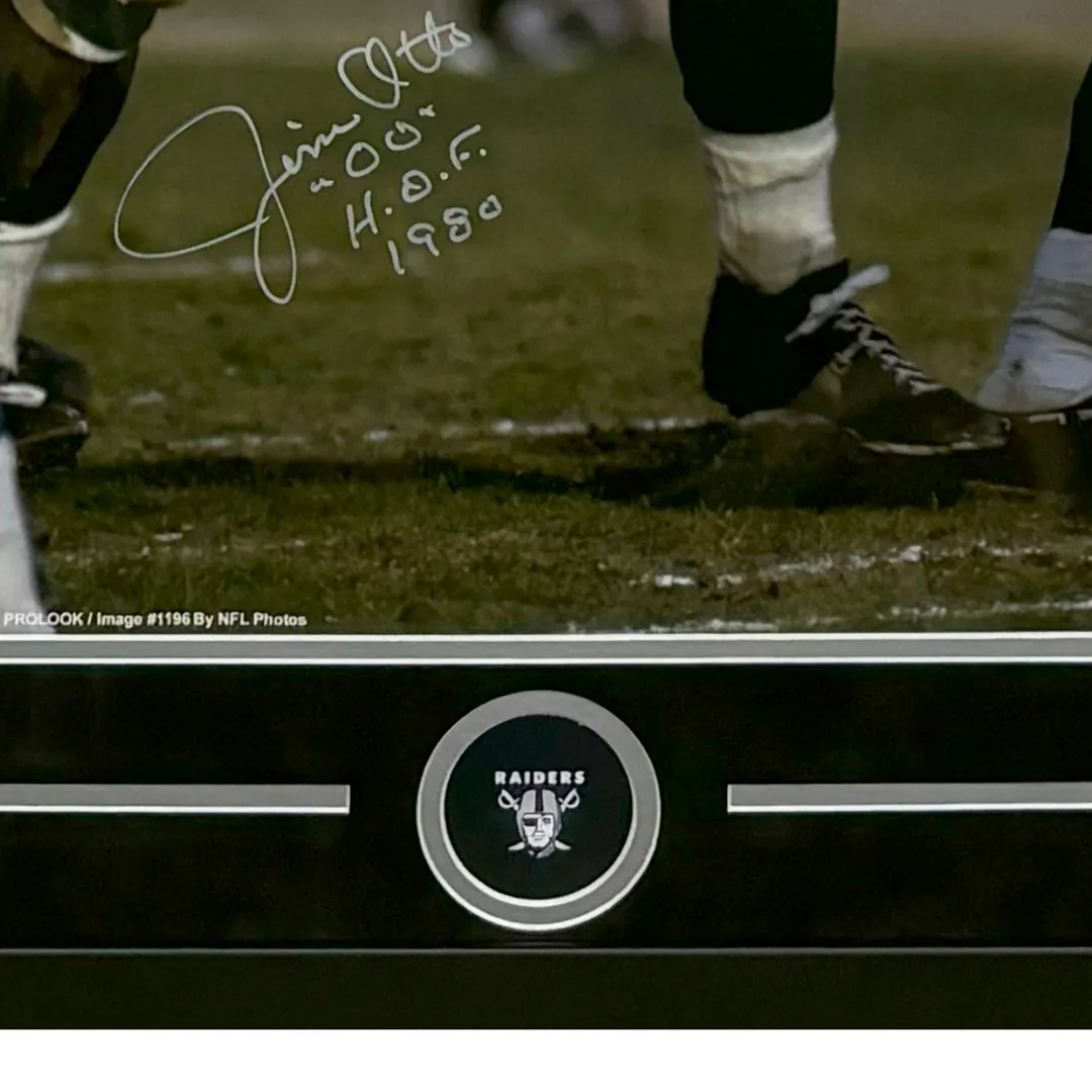 Jim Otto HOF 1980 Hand Signed & Framed Oakland Raiders 16x20 Football Photo