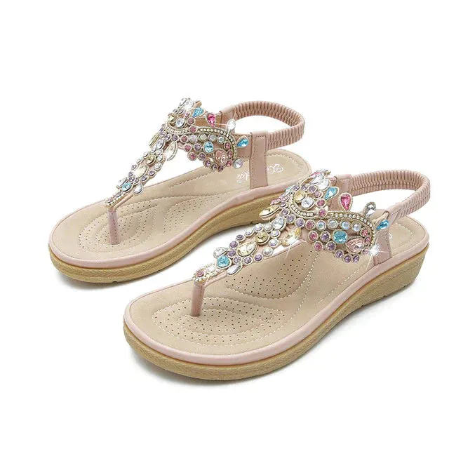 Joyce - Bohemian Rhinestones Sandals