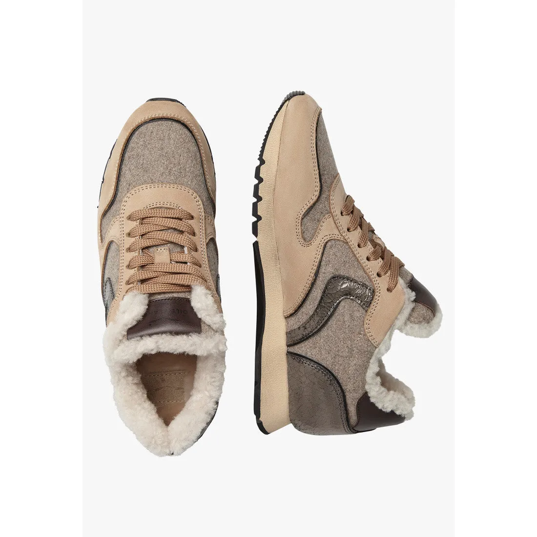 Julia Fur | Beige / Black