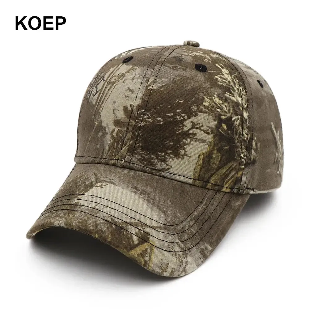 KOEP New Tree Camo Baseball Cap Fishing Caps Men Outdoor Hunting Camouflage Jungle Hat Hiking Casquette Hats