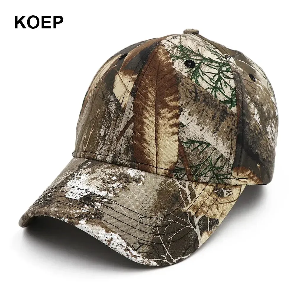 KOEP New Tree Camo Baseball Cap Fishing Caps Men Outdoor Hunting Camouflage Jungle Hat Hiking Casquette Hats